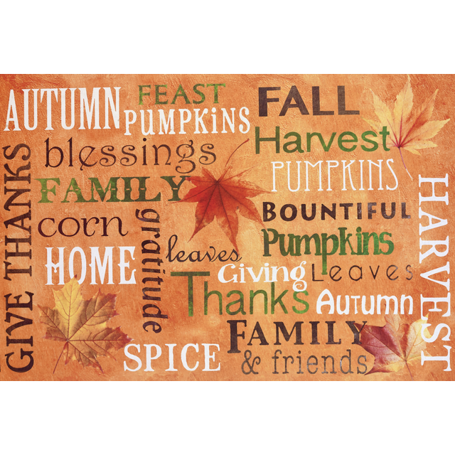 slide 1 of 1, Autumn Welcome Mat, 18 in x 27 in