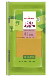 Giant Eagle Sliced Sharp Cheddar Cheese