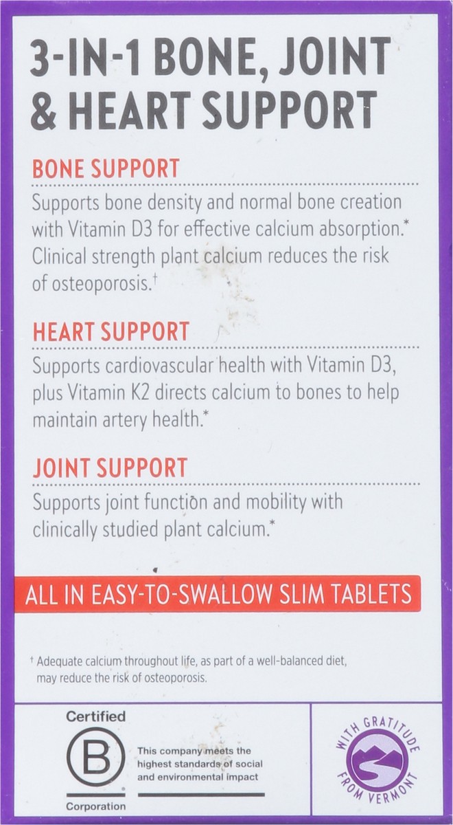 slide 3 of 9, New Chapter Bone Strength Take Care, Organic Plant Calcium Supplement, Slim Tabs, 60 ct