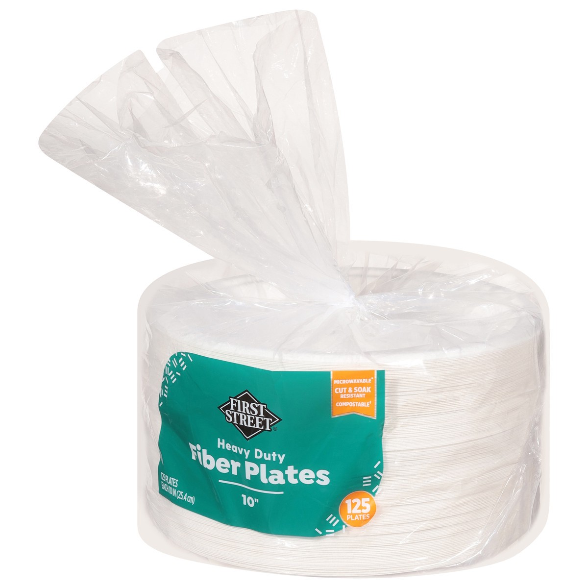 slide 3 of 4, First Street 10 Heavy Duty Plates, 125 ct