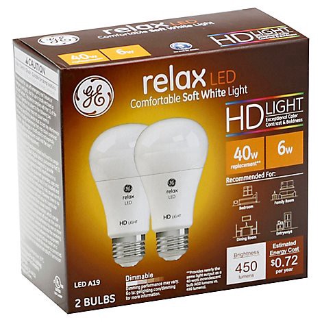 slide 1 of 1, Ge 40w Eq Hd Relax Aline - 2 CT, 2 ct