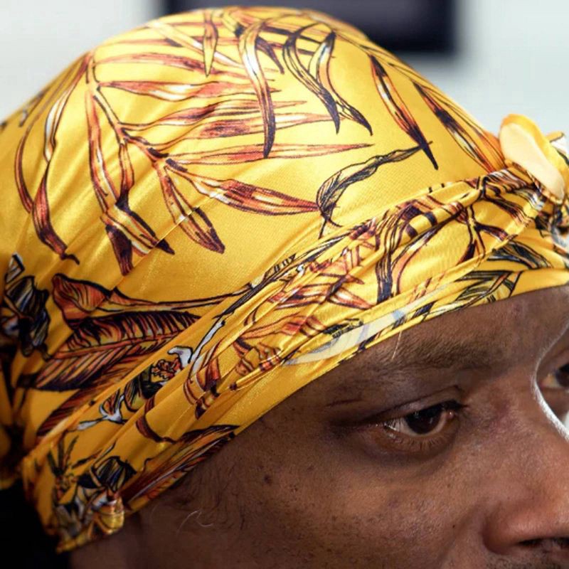 slide 3 of 7, Annie Broadus Collection Headwrap Scarf, Golden Tropics, 36 in. x 36 in., 1 ct