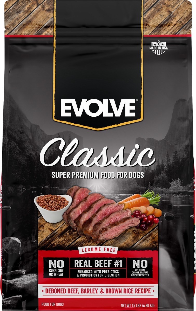 slide 2 of 2, Evolve Beef Barley Dog Food, 14 lb