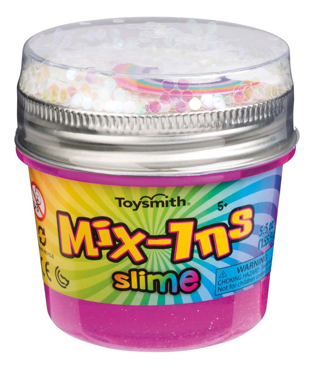slide 2 of 3, Toysmith Colorful Confetti Slime - 5.5 oz - Creative Play Toy for Kids 5+ Years - Add Shine to Clear Slime, 5.5 oz