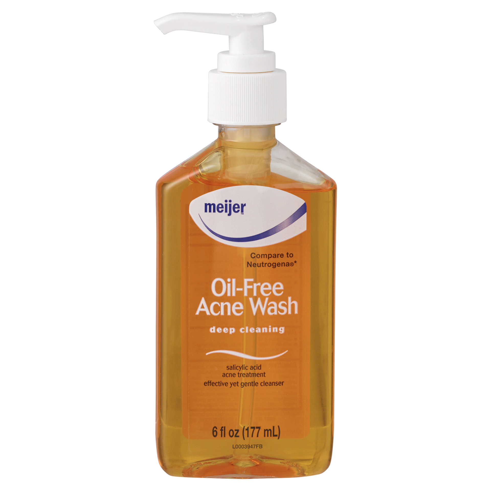 slide 1 of 1, Meijer Oil Free Acne Wash, 6 oz