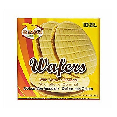slide 1 of 1, Su Sabor Obleas Con Arequipe Wafers With Caramel Spread, 6.25 oz