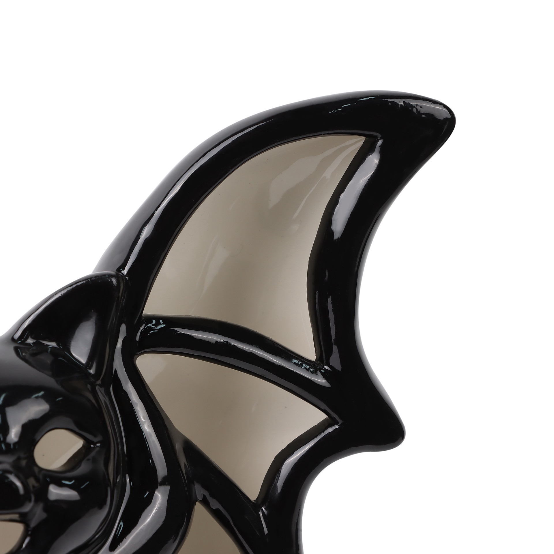 slide 7 of 8, 8" Black Bat Led Ceramic Tabletop Decor By Ashland, 8 in