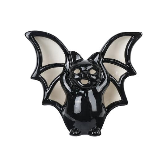 slide 1 of 8, 8" Black Bat Led Ceramic Tabletop Decor By Ashland, 8 in