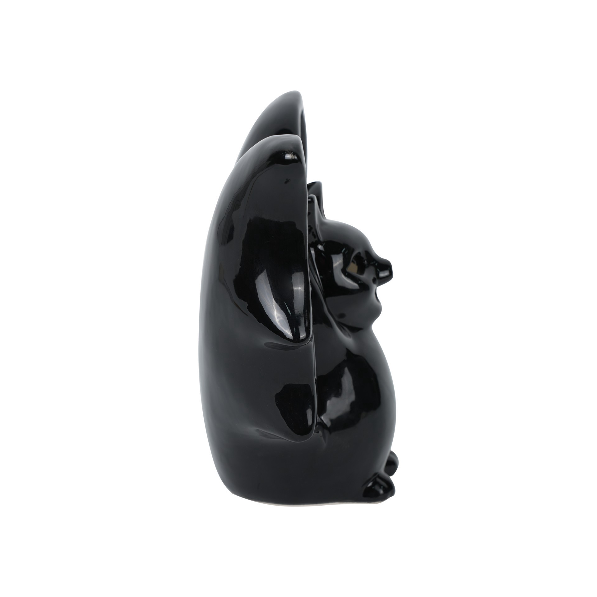 slide 8 of 8, 8" Black Bat Led Ceramic Tabletop Decor By Ashland, 8 in