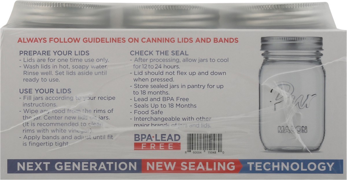 slide 8 of 9, PUR 16 Ounces Square Shape Regular Mouth Mason Jar 12 ea, 12 ct