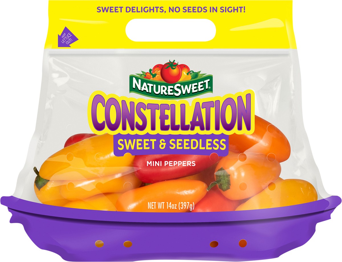 slide 3 of 7, NatureSweet Constellation Sweet & Seedless Mini Peppers, 14 oz