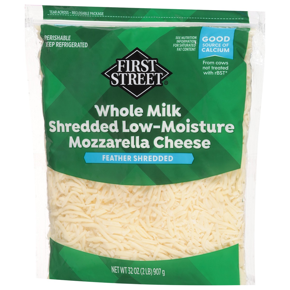 slide 4 of 4, First Street Lmwm Mozzarella Feather Shred, 2 lb