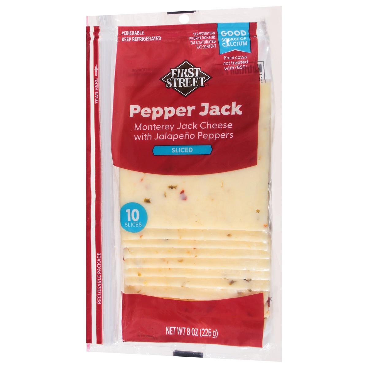 slide 2 of 4, First Street Sliced Pepper Jack Cheese, 8 oz