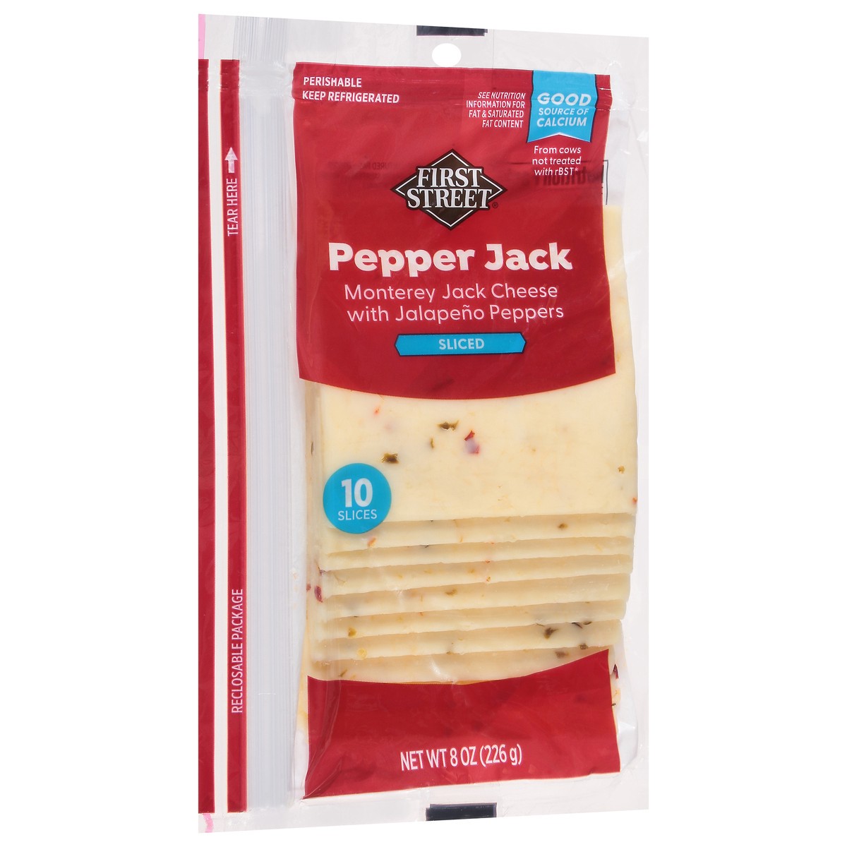 slide 3 of 4, First Street Sliced Pepper Jack Cheese, 8 oz