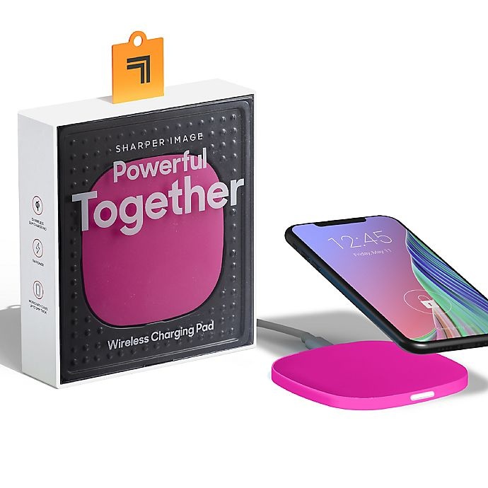 slide 1 of 10, Sharper Image Wireless Charging Pad - Neon Pink, 1 ct