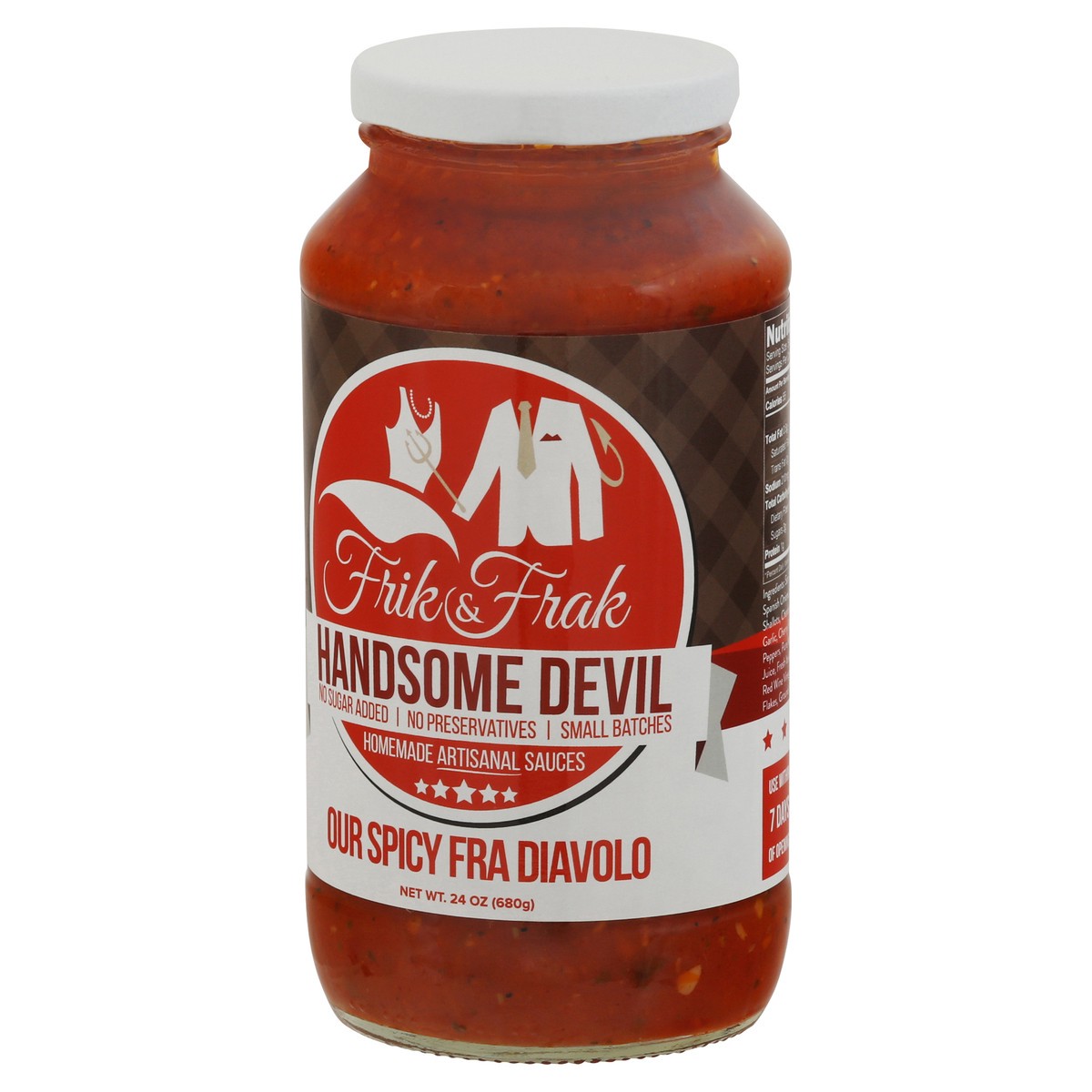 slide 3 of 9, Frik & Frak Handsome Devil Fra Diavolo Spicy Sauce 24 oz, 24 oz