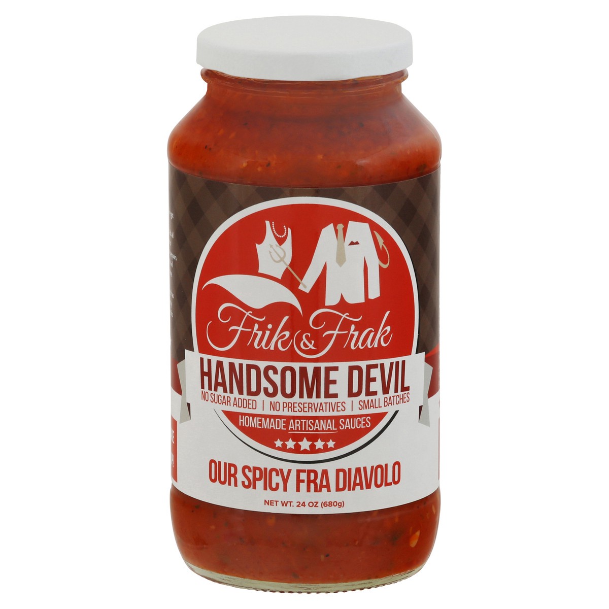 slide 1 of 9, Frik & Frak Handsome Devil Fra Diavolo Spicy Sauce 24 oz, 24 oz