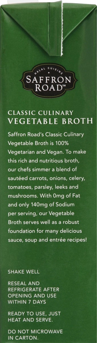 slide 3 of 4, Saffron Road Classic Culinary Low Sodium Vegetable Broth, 32 fl oz