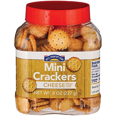 slide 1 of 1, Hill Country Fare Cheese Mini Crackers, 8 oz