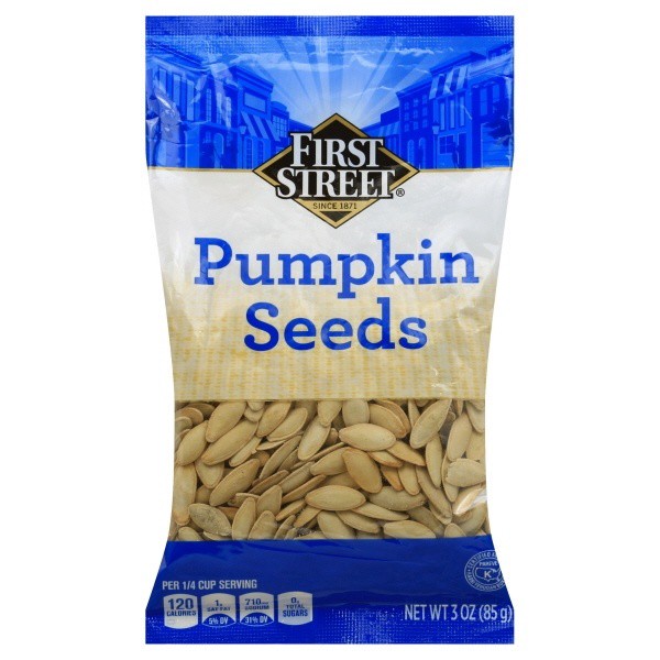 slide 1 of 1, First Street Pumpkin Seeds, 3 oz