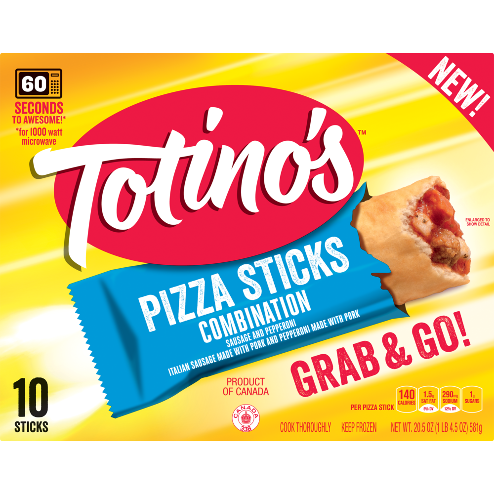 slide 1 of 1, Totino's Combination Pizza Sticks, 10 ct