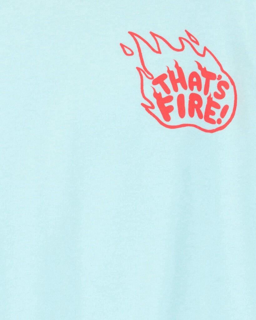 slide 2 of 2, Carter's Kid That's Fire Exclusive Graphic Tee Blue L, 1 ct