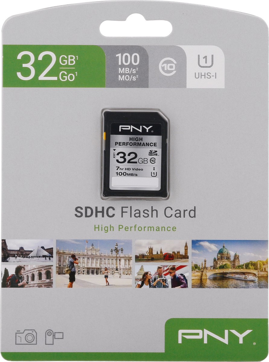 slide 2 of 9, PNY 32 GB High Performance SDHC Flash Card 1 ea Card, 32 GB