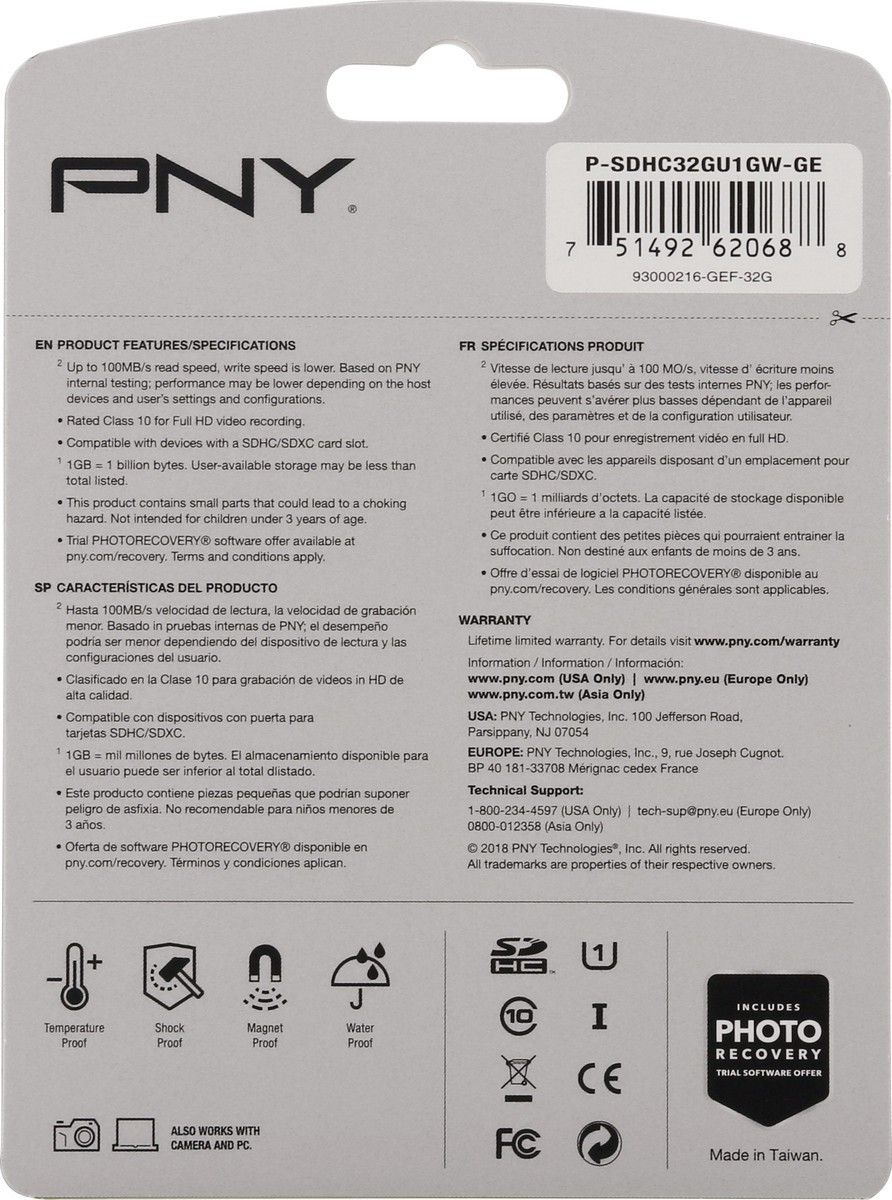 slide 6 of 9, PNY 32 GB High Performance SDHC Flash Card 1 ea Card, 32 GB