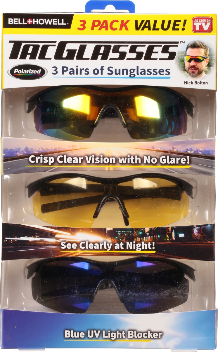 slide 3 of 9, Bell + Howell ASOTV Tac Glasses, 3 ct