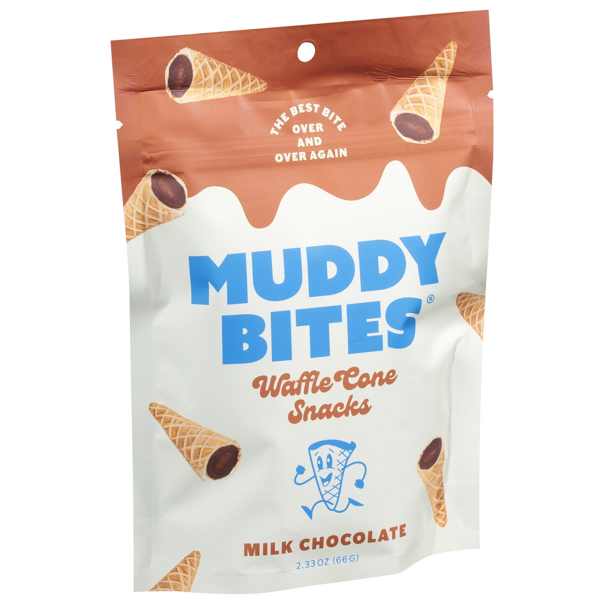 slide 2 of 9, Chex Muddy Bites Milk Chocolate Waffle Cone Snacks, 2.33 oz