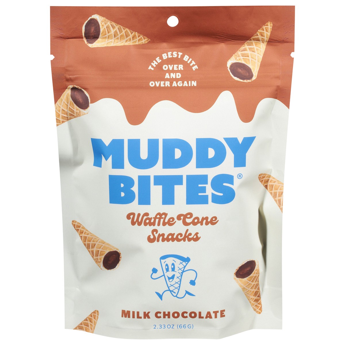 slide 1 of 9, Muddy Bites Milk Chocolate Waffle Cone Snacks 2.33 oz, 2.33 oz