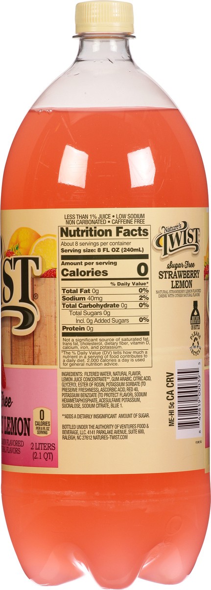 slide 2 of 13, Nature's Twist Strawberry Lemonade 2 l, 67.6 fl oz