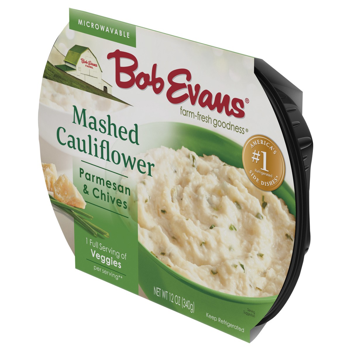 slide 3 of 9, Bob Evans Mashed Cauliflower Parmesan & Chive, 12 oz