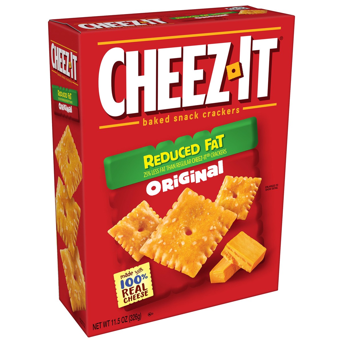 slide 2 of 8, Cheez-It Baked Snack Cheese Crackers, Reduced Fat Original, 11.5 oz, 11.5 oz