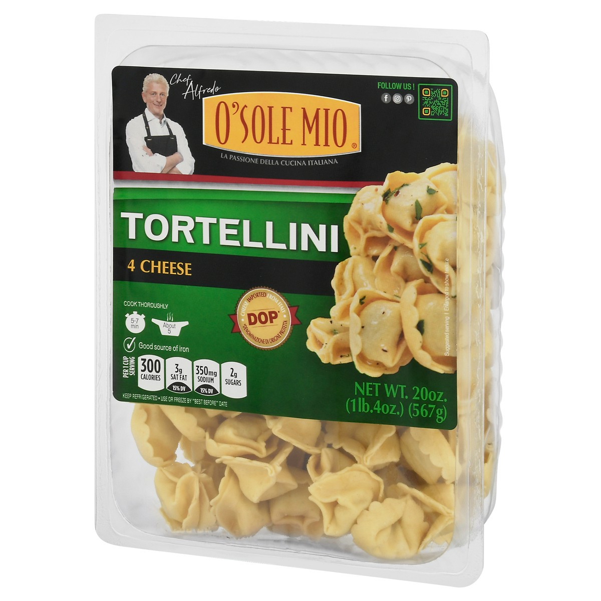 slide 9 of 14, O'Sole Mio 4 Cheese Tortellini 20 oz, 20 oz