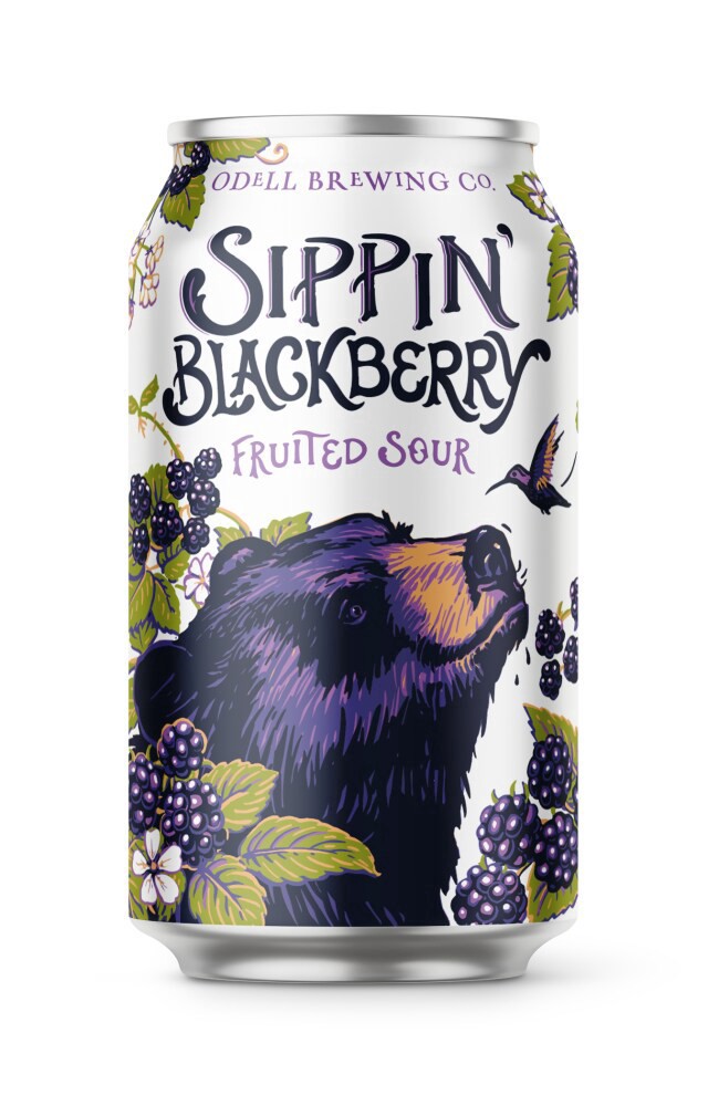 slide 3 of 4, Odell Brewing Sippin' Blackberry Fruited Sour Craft Beer, 6 ct; 12 oz