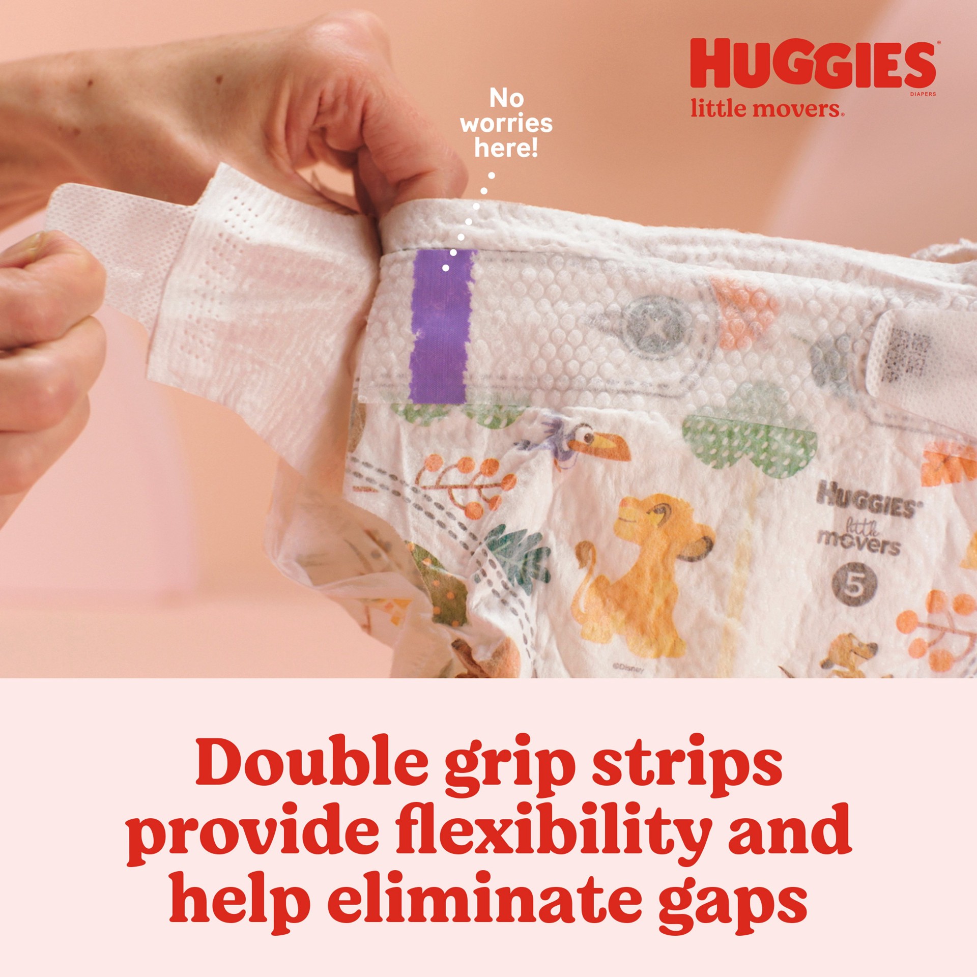 slide 2 of 5, Huggies Little Movers Baby Diapers, Size 3, 76 Ct, 76 ct