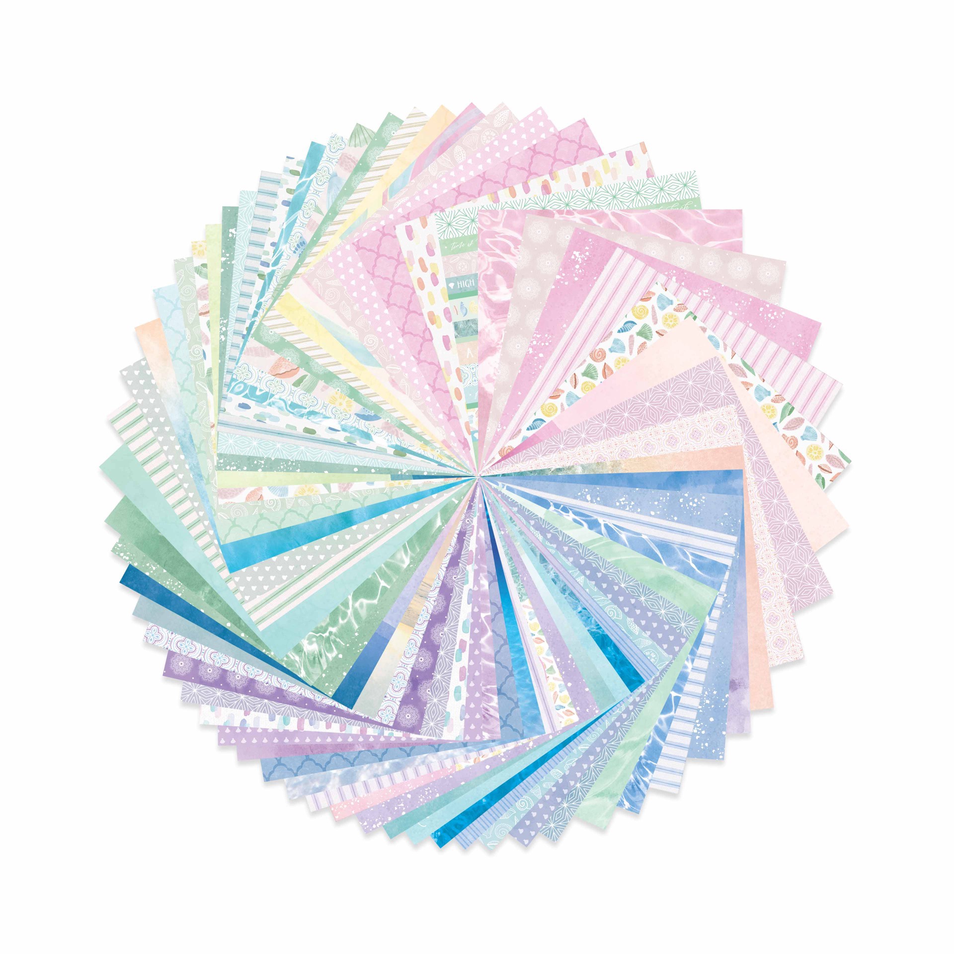 slide 5 of 5, 12" X 12" Seaglass Paper Pad By Recollections, 180 Sheets, 12 in x 12 in