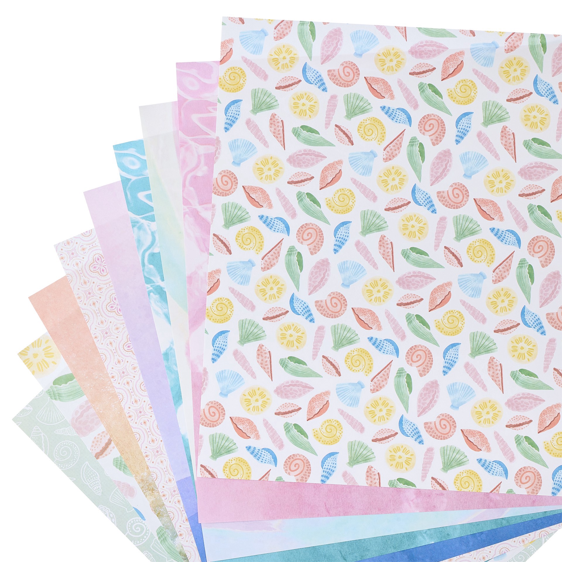 slide 4 of 5, 12" X 12" Seaglass Paper Pad By Recollections, 180 Sheets, 12 in x 12 in