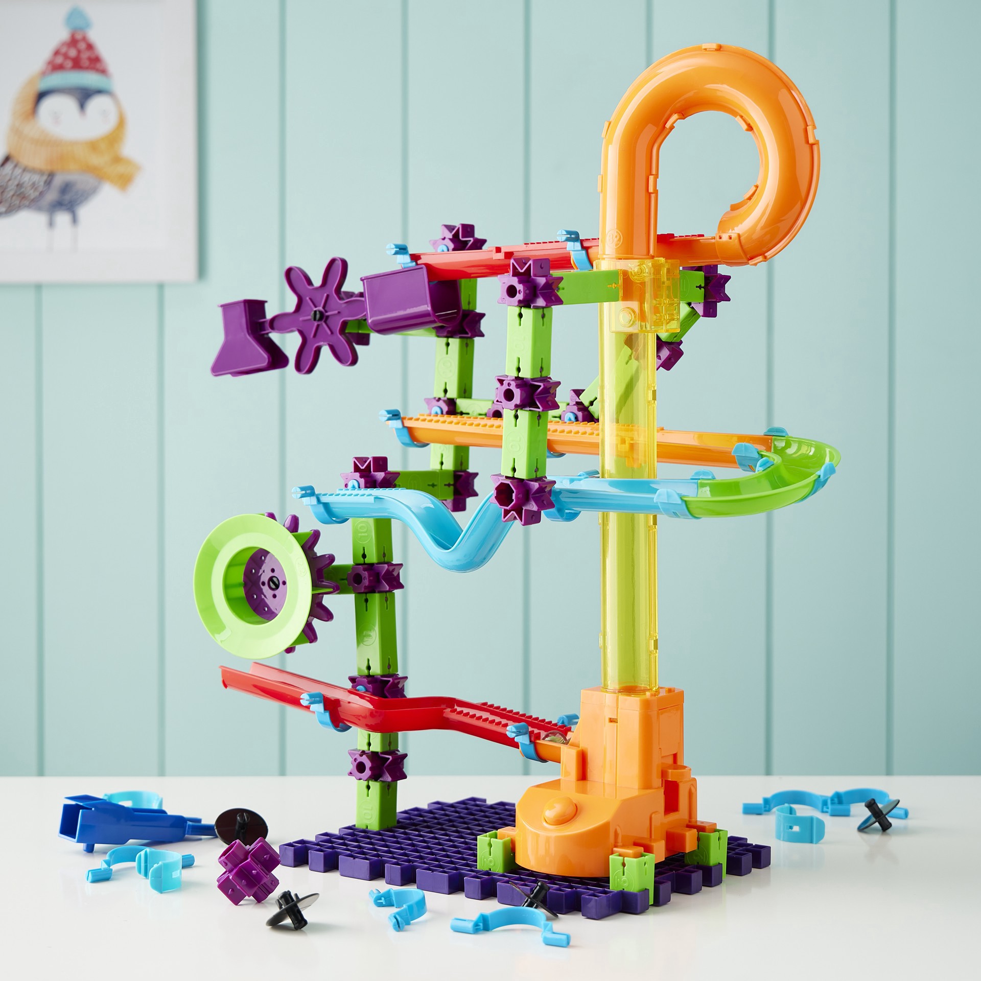 slide 3 of 4, The Learning Journey Marble Mania Catapult Marble Maze, over 1.5 ft tall when assembled