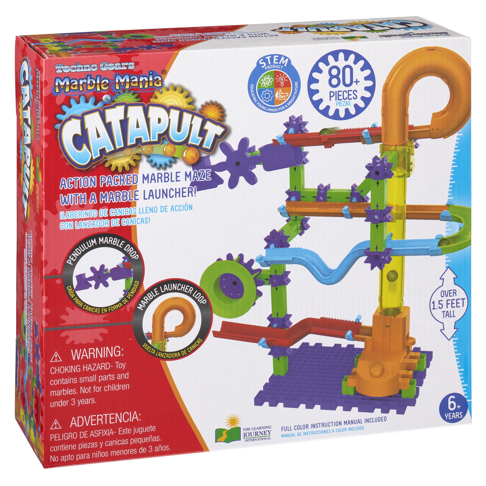slide 4 of 4, The Learning Journey Marble Mania Catapult Marble Maze, over 1.5 ft tall when assembled