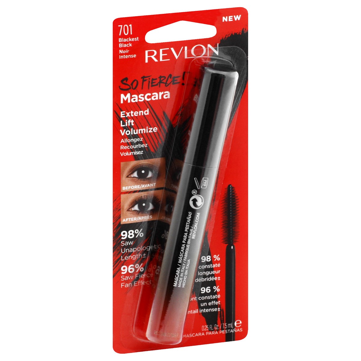 slide 8 of 9, Revlon So Fierce Blackest Black 701 Mascara 0.25 oz, 0.25 oz