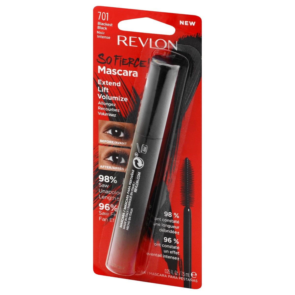 slide 2 of 9, Revlon So Fierce Blackest Black 701 Mascara 0.25 oz, 0.25 oz