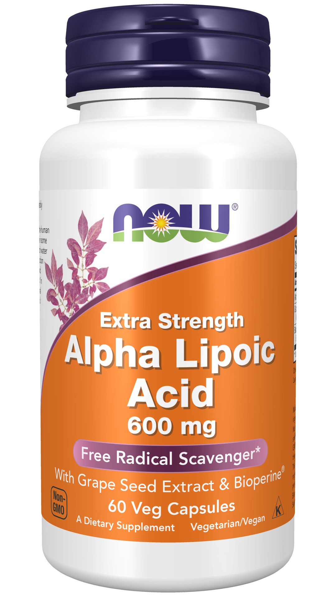 slide 1 of 4, NOW Alpha Lipoic Acid, Extra Strength 600 mg - 60 Veg Capsules, 60 ct