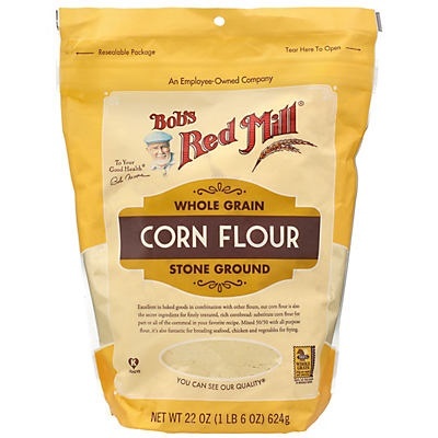 slide 1 of 1, Bob's Red Mill Whole Grain Stone Ground Corn Flour, 22 oz