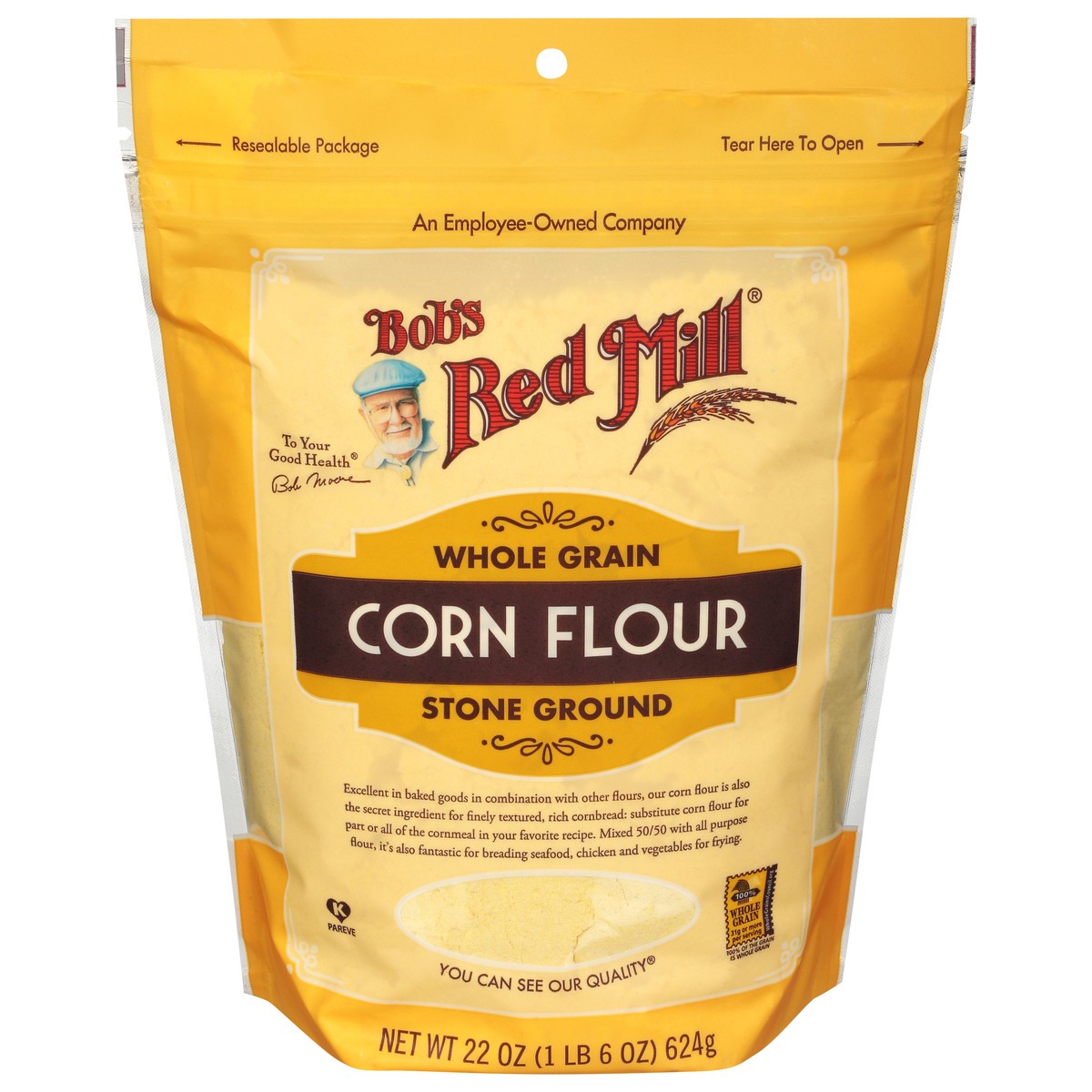 slide 1 of 1, Bob's Red Mill Corn Flour, 22 oz