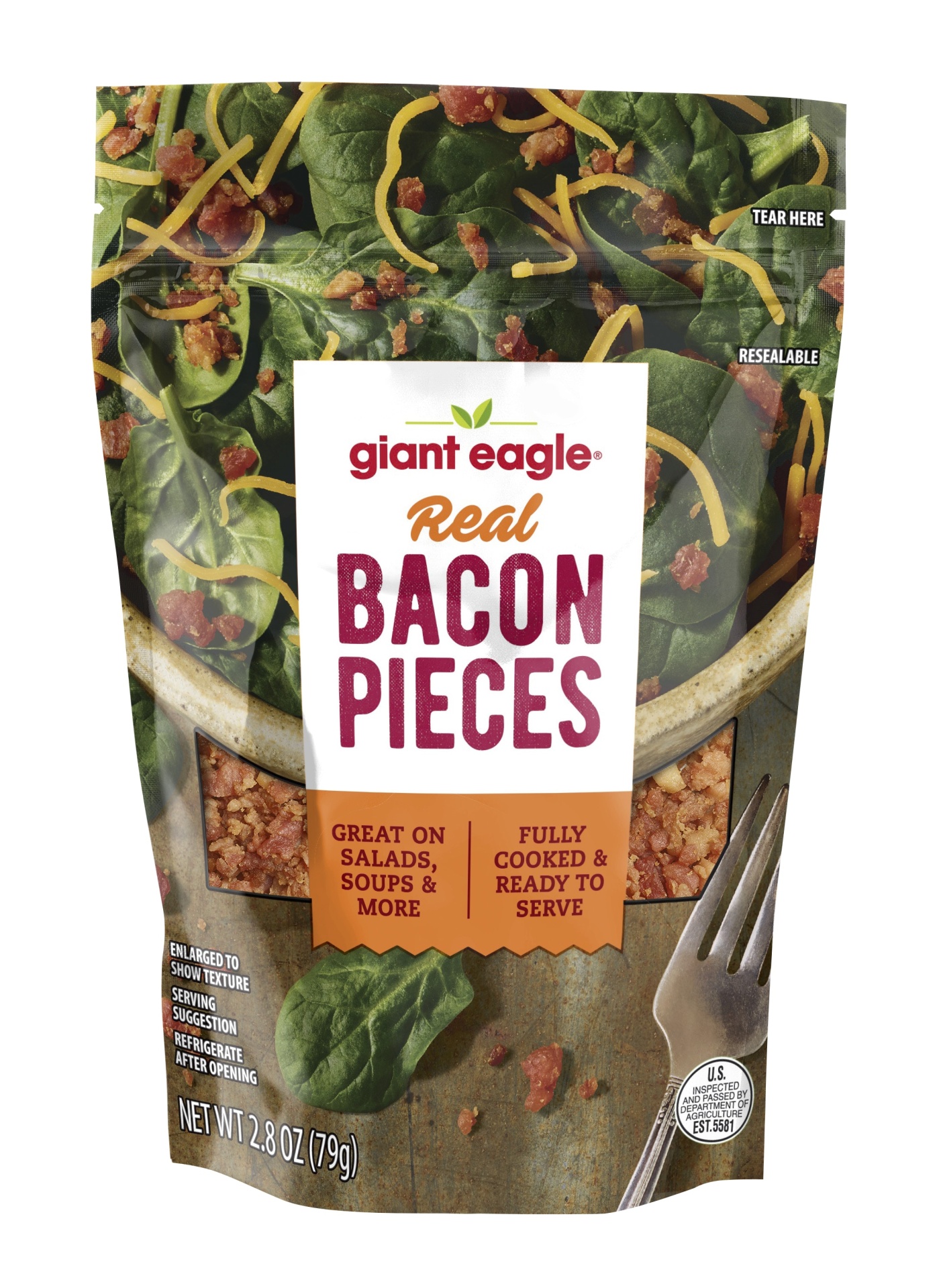 slide 1 of 1, Giant Eagle Real Bacon Pieces, 2.8 oz