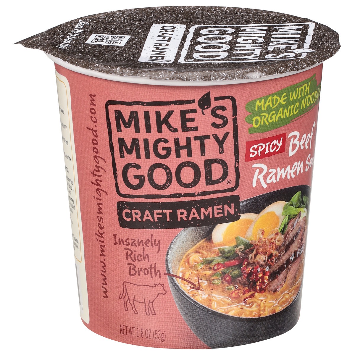 slide 4 of 14, Mike's Mighty Good Spicy Beef Flavor Ramen Soup 1.8 oz, 1.8 oz