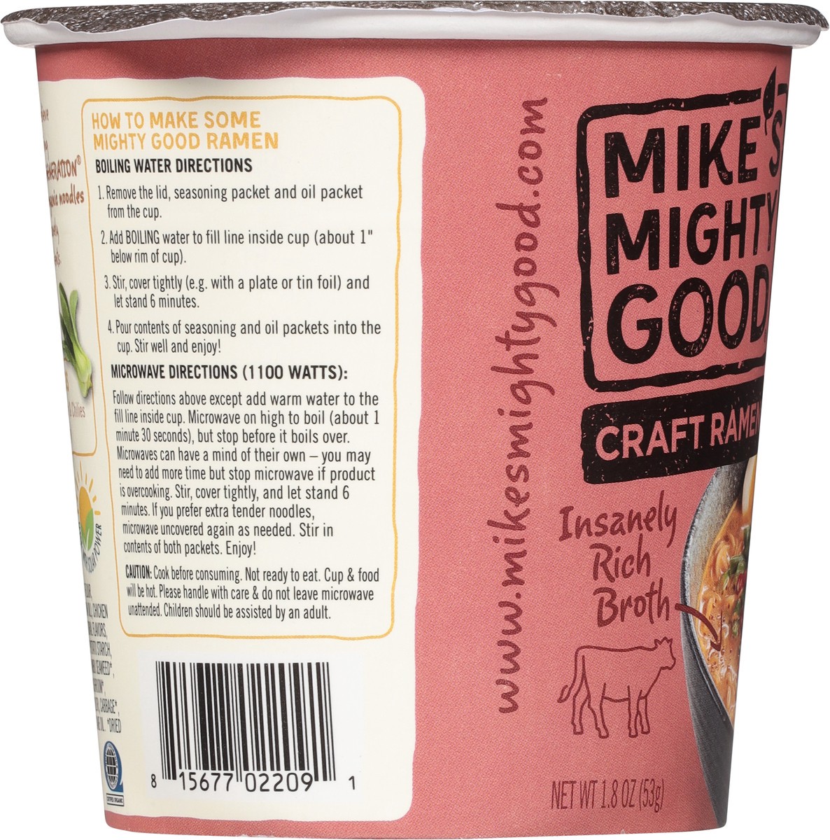 slide 2 of 14, Mike's Mighty Good Spicy Beef Flavor Ramen Soup 1.8 oz, 1.8 oz