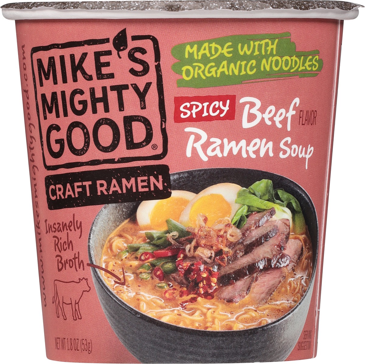 slide 7 of 14, Mike's Mighty Good Spicy Beef Flavor Ramen Soup 1.8 oz, 1.8 oz